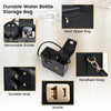 Durable Leather Crossbody Purse Water Bottle Cup Organizer Holder Bag Universal Water Cup Carrier Storage Bag for Women Girls