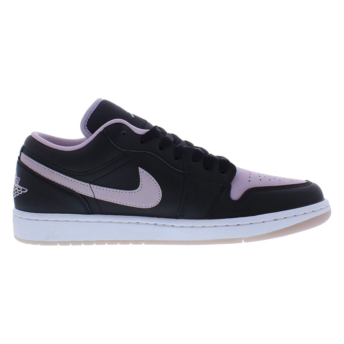 For Nike for Air for Jordan 1 Low SE Men's Retro Walking Shoes Black/Iced Lilac/White Size 10 PU Insole Height Increasing for