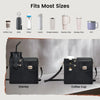 Durable Leather Crossbody Purse Water Bottle Cup Organizer Holder Bag Universal Water Cup Carrier Storage Bag for Women Girls